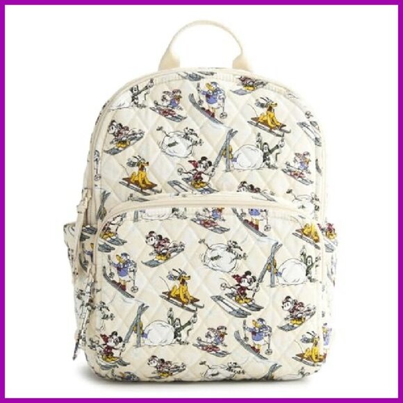 Premium Cotton Small Backpack with 6 Pockets, Quilted Design main image 4